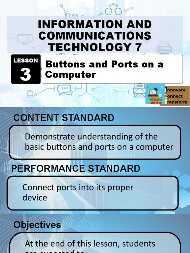Understanding Computer Ports and Buttons | PDF | Computer Hardware ...