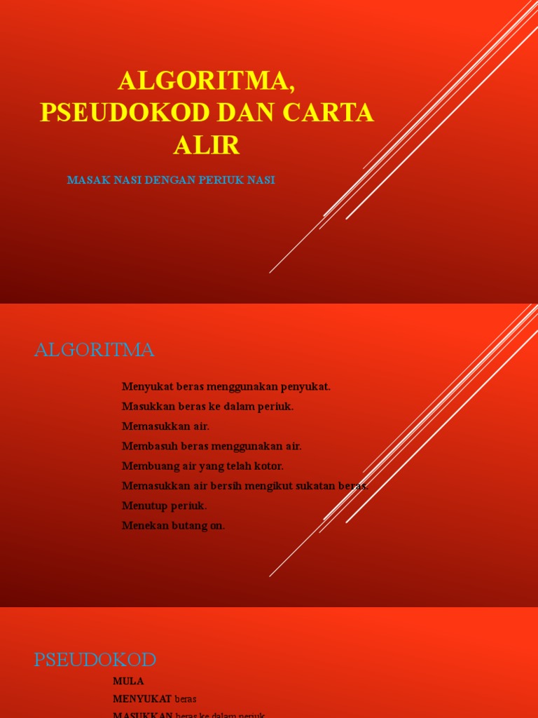 Algoritma, Pseudokod Dan Carta Alir | PDF