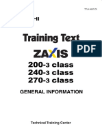 Hitachi Zaxis 200 240 270 3 Class Training Text General Information