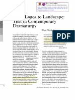 From Logos To Landscape - Text in Contemporary Dramaturgy - PR1997 - Lehmann