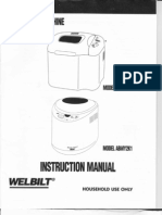 Welbilt ABM2H52 - ABMY2K1 Bread Machine Manual