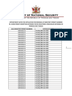 Appointment Dates For Renewal by Ministers Permit Numbers