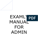 Examly Manual For Admin