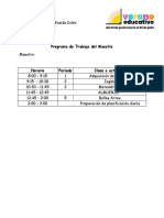 Verano Educativo - Programa de Trabajo Del Maestro - 75 Minutos