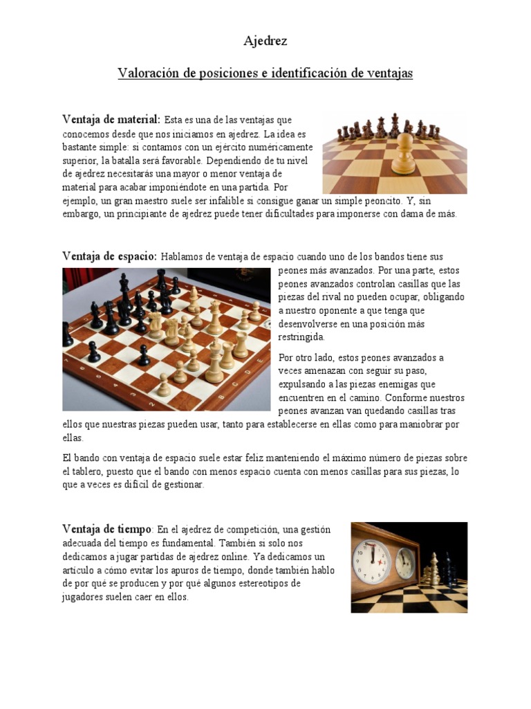 Ventajas Estratégicas en Ajedrez | PDF | Ajedrez | Juegos de estrategia ...