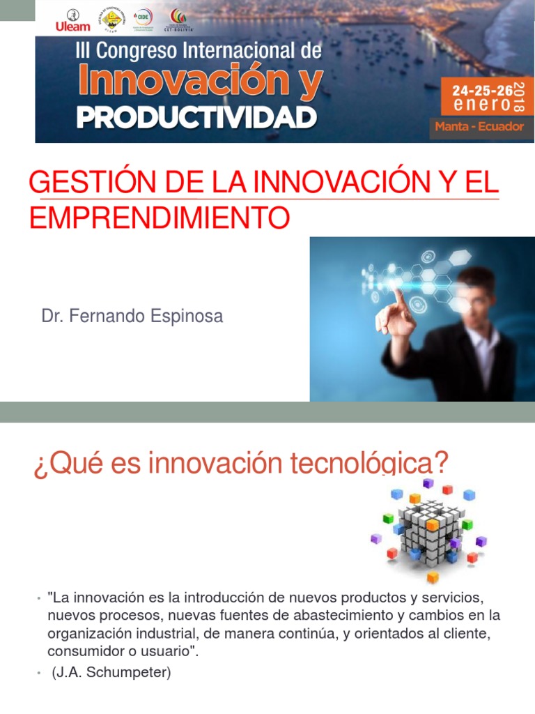 Gestion de La Innovacion y El Emprendimiento Fernando Espinosa | PDF ...