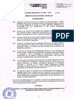 ACUERDO MINISTERIAL No. 0136