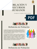 9na Clase - Población y Recursos Humanos