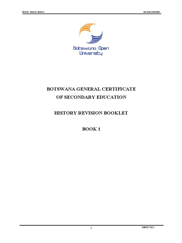 History Bgcse Coursework