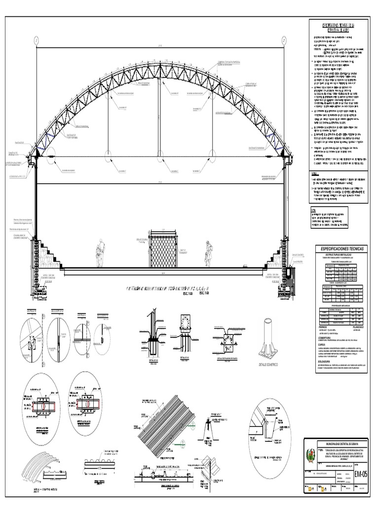 Plano de Estructuras SORAYA OK-EM-05 | PDF | Ingeniería mecánica ...