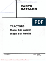 Allis Chalmers 640 644 Loader Forklift Parts Catalog