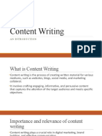 Content Writing - 1