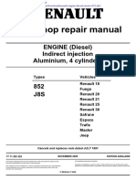 Renault Engine Diesel Motor 852 j8s