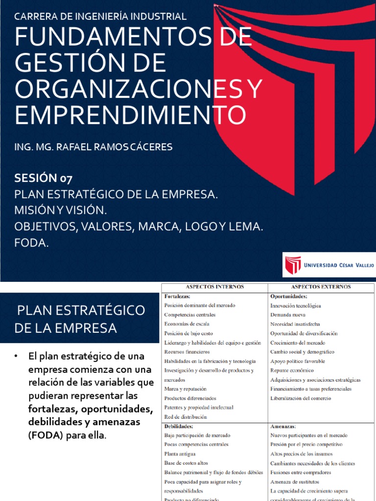 Plan Estratégico Empresarial FODA | PDF | Análisis FODA | Economias
