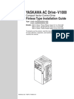 YASKAWA AC Drive - V1000: Finless Type Installation Guide