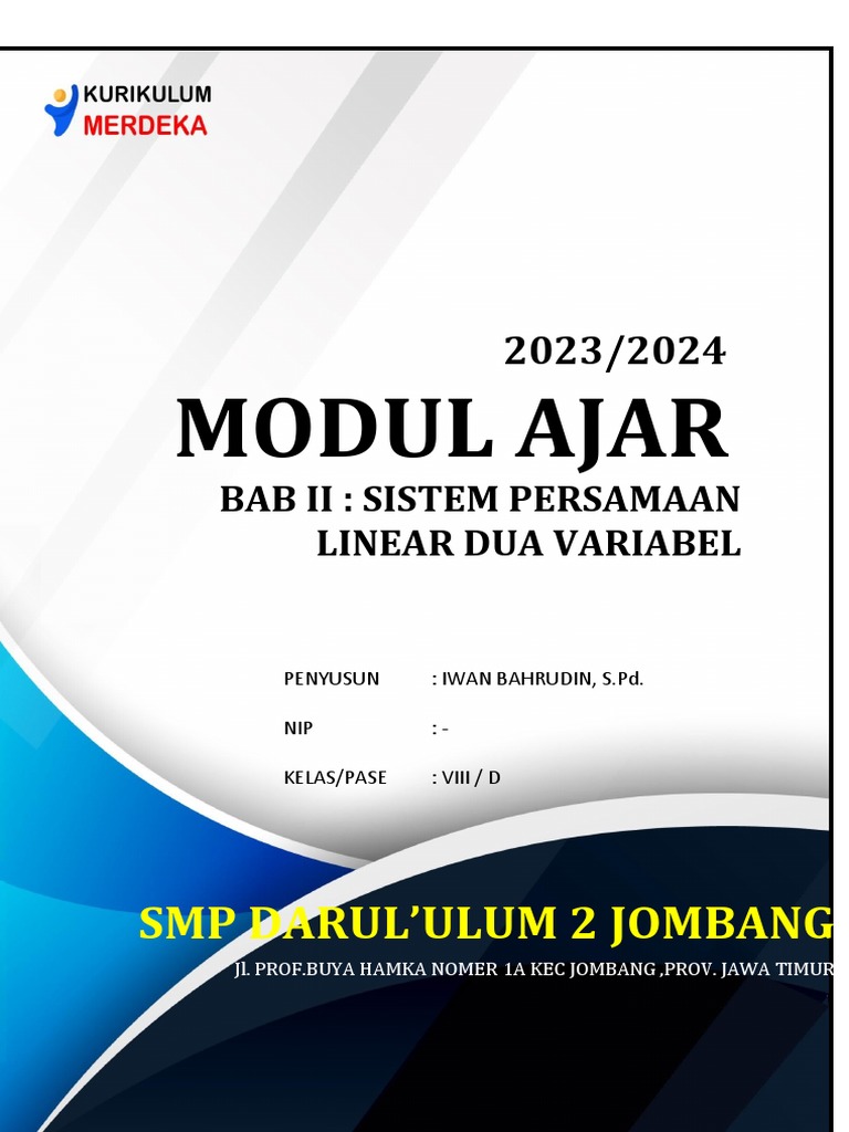 Menemukan Nilai X dan Y pada SPLDV | PDF | Metode & Bahan Ajar | Sains ...
