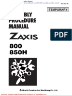 Hitachi Zaxis 800 850h Assembly Procedure Manual