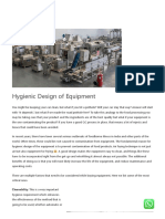 (E Article) Hygienic Design of Equipment - Food Safety Works