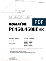 Komatsu Hydraulic Excavator Pc450 6k 34000 Shop Manual