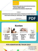 MATERI 2 GP2SPMempersiapkan Kebutuhan Pekerja Pempuan Sehat Produktif Pada Masa Kehamilan, Persalinan, Nifas Dan Menyusui