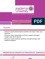 Materi Pelatihan Menetukan Spesifikasi Perangkat Jaringan