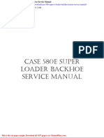 Case 580 Super e Loader Backhoe Tractor Service Manual
