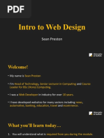 Week 1 - Introduction To Web Design