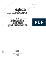 S3. Nadezhda Krupskaya - La Educación Laboral y La Enseñanza