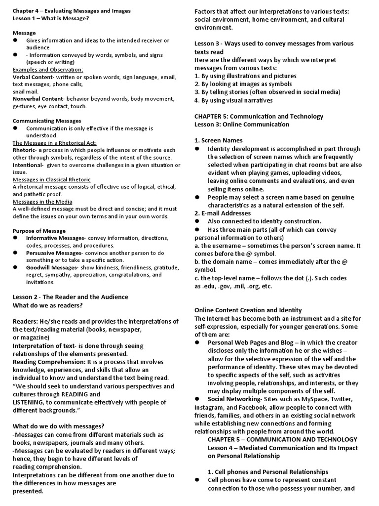 Reviewer (Purposive Communication) | PDF | Communication | Computer ...