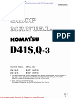 Komatsu Crawler Loader d41s 3 Shop Manual