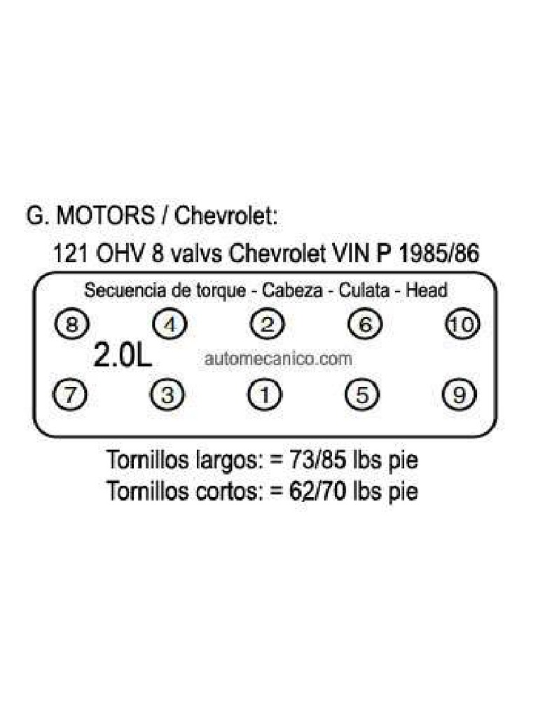 Torque De Cabeza Cobalt 2.2