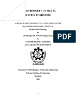 Wear Property of Metal Matrix Composite: A Thesis Submitted in Partial Fulfillment of The Requirements For The Degree of