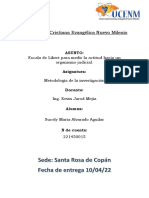 Universidad Cristiana Evangélica Nuevo Milenio: Escala de Likert para Medir La Actitud Hacia Un Organismo Judicial