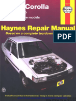 Toyota Corolla 1984 Thru 1992 Repair Manual