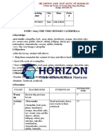 Lesson Plan Story The Very Hugry Caterpilla 28-5-2023