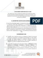 Decreto 202250120918 Tarifas de Taxi Medellin