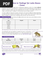 T MFL 262 An Introduction To - Endings - For Latin Nouns - Cases