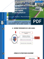 Semana 15 - Elaboracion y Etsructura Del Informe Psicologico - Area Clinica