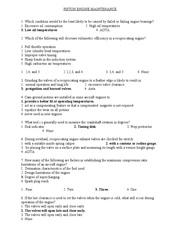 Piston Engine Maintenance Insights | PDF | Internal Combustion Engine ...