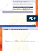 D11 FTD Cash-Flo Voice Authorization Numbers