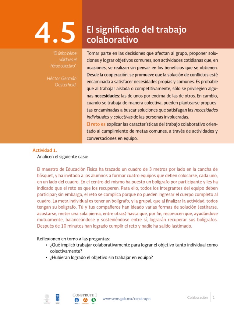 4.5 E El Significado Del Trabajo Colaborativo M3 R3 | PDF