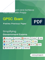 GPSC Exam: Prelims Previous Paper