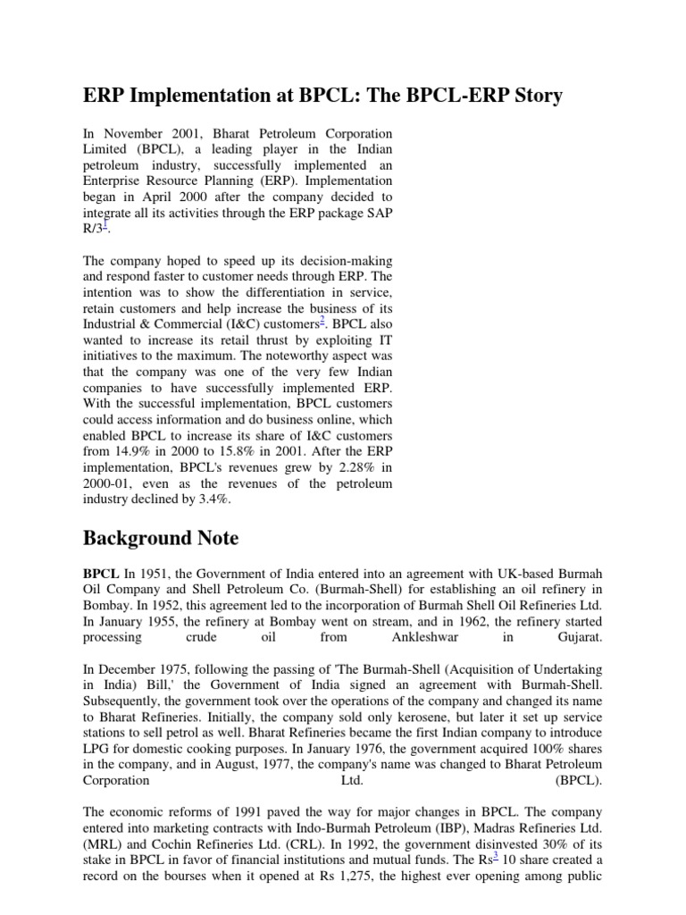 What are the benefits to customers vendors derived from it projects by bpcl picture