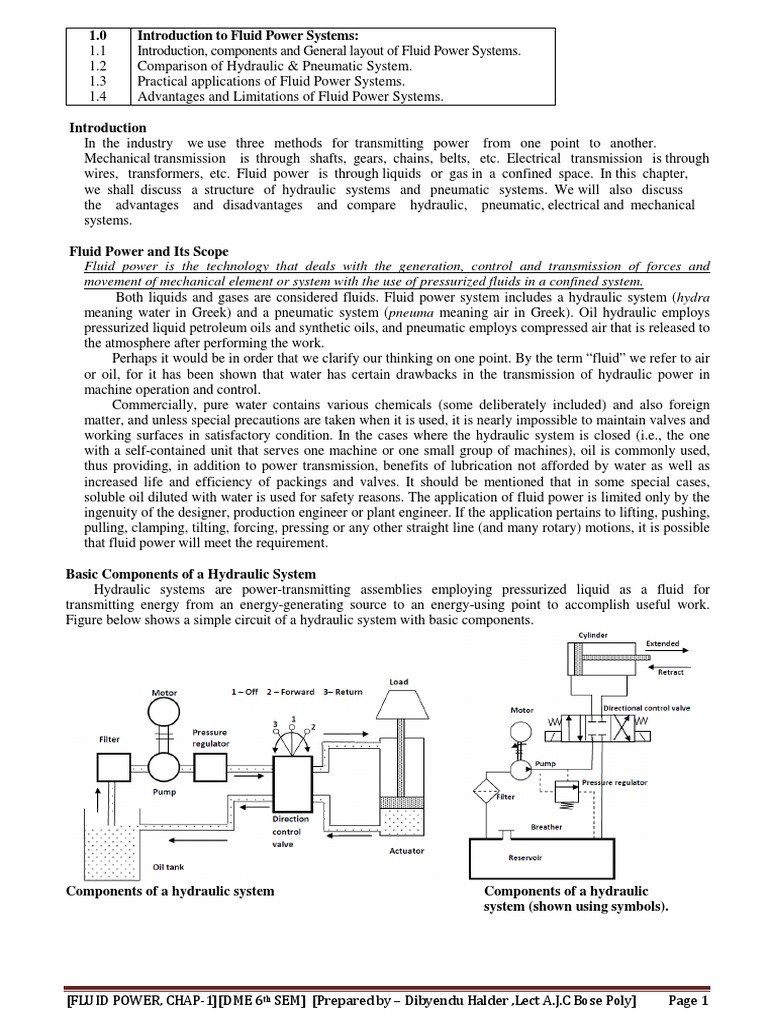 Fluid Power DME 6TH SEM | PDF | Pump | Actuator