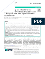 Criterion Validity and Reliability of The International Physical Activity Questionnaire - Hungarian Short Form Against The RM42 Accelerometer