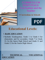 CURRICULUM ESSENTIALS - Curriculum and The Teacher