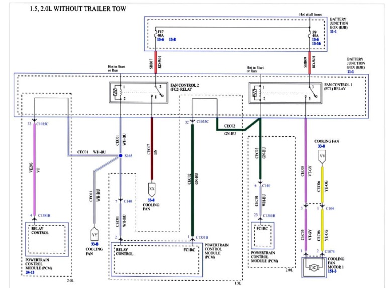 2014 Ford Escape Cooling Fan Wiring Diagram | PDF