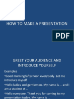 How To Make A Presentation