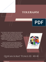 Kelas XI - Toleransi