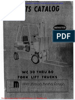 White Fork Lift Wc30 Thru 60 Fork Lift Trucks Parts Catalog